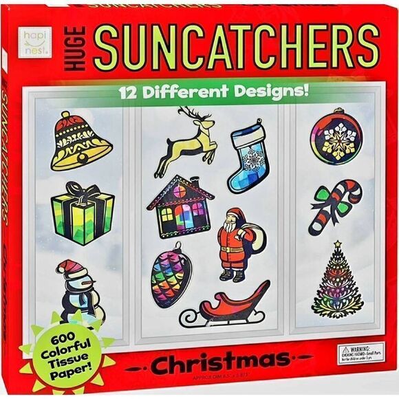 NEW HAPI NEST CHRISTMAS HUGE SUNCATCHERS CRAFT KIT - Picture 1 of 7